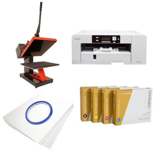 Sawgrass Virtuoso SG1000 printer kit + Lotus LTS138 press ChromaBlast