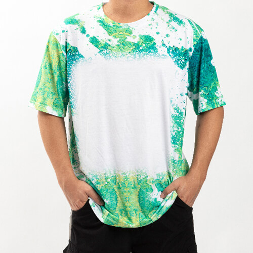 T-shirt βαμβάκι-όπως λευκασμένο Leopard Dreams πορτοκαλί για εξάχνωση