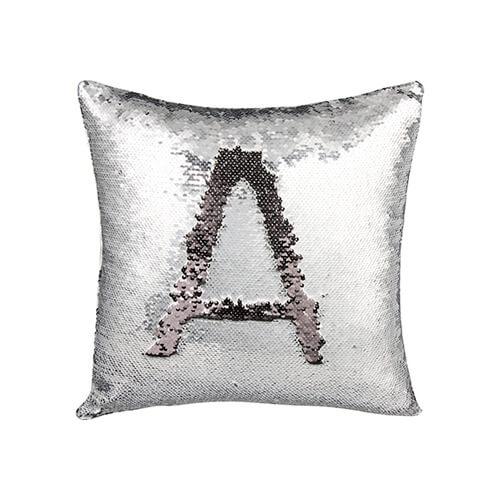 Örngott 40 x 40 cm med paljetter för sublimering - silver