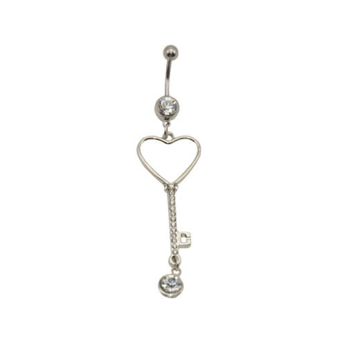 Piercing v popek - srce - sublimacijski toplotni prenos