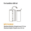 Grzałka do tumblerów Ø 6,5 cm do prasy Elite Pro / Pro Max