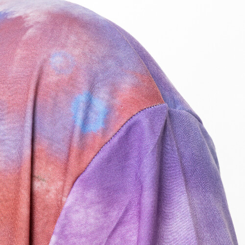 Majica iz bombaža, podobnega bombažu, beljena meglica Lavender za sublimacijo