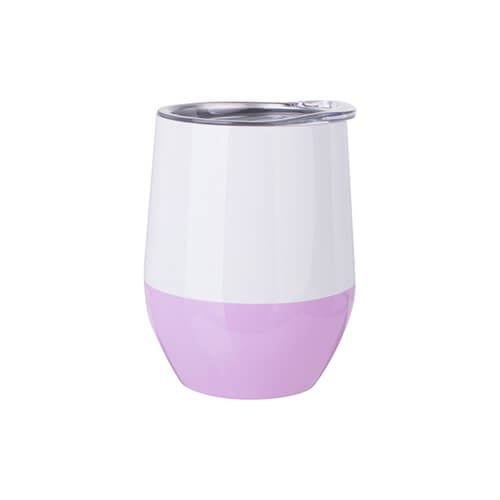 360 ml puodelis karštam vynui sublimuoti - baltas ir violetinis