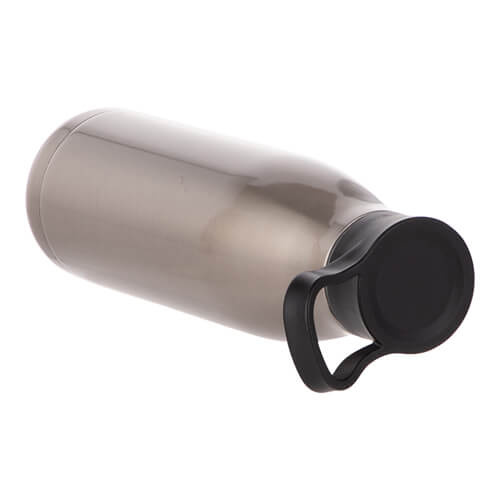 Botella de agua - Botella de bebida de 500 ml con asa de sublimación horizontal - Plata