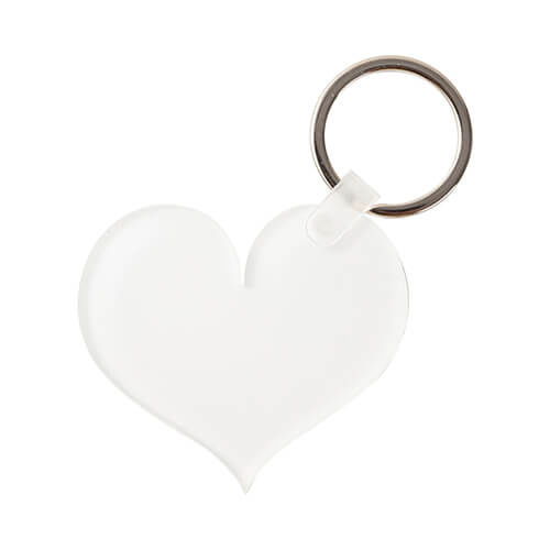 Porte-clés acrylique pour clés à sublimation - coeur