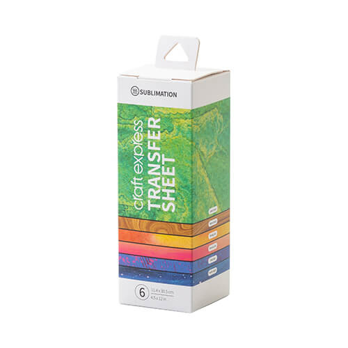 Set transferbladen A 30,5 x 11,4 cm - 6 stuks.