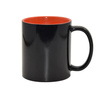 Mug magique 330 ml noir avec intérieur orange Sublimation Transfert Thermique