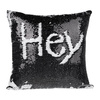 Față de pernă 40 x 40 cm cu paiete bicolore pentru sublimare - negru