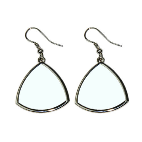 Boucles d'oreilles crochets triangles arrondis Sublimation Transfert Thermique