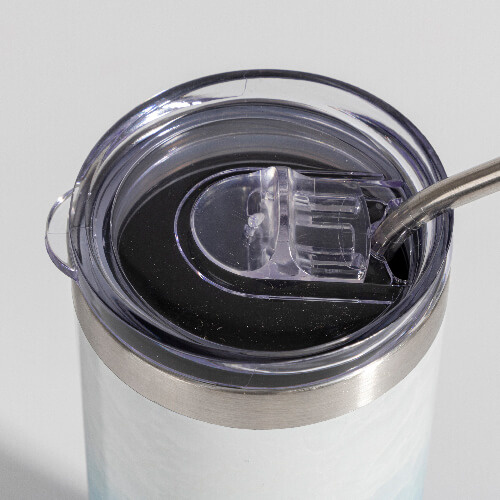 600 ml 3D puodelis "Puff Cloud", skirtas sublimacijai - baltas ir mėlynas