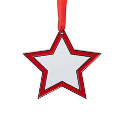 Metal Christmas tree pendant for sublimation - star