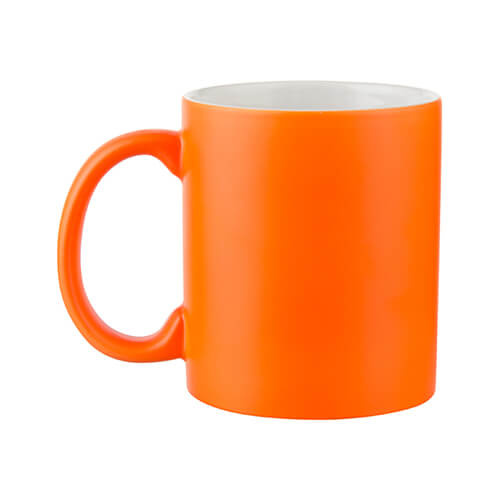 Taza Fluo Color - naranja mate Sublimación Transferencia térmica