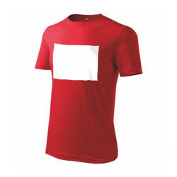 PATCHIRT - bawełniana koszulka do nadruku sublimacyjnego - pole nadruku poziom - czerwona