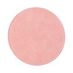 Skórzana okrągła podkładka pod kubek do sublimacji - różowa