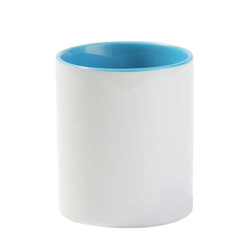 Ceramiczny pojemnik na długopisy z błękitnym wnętrzem do sublimacji