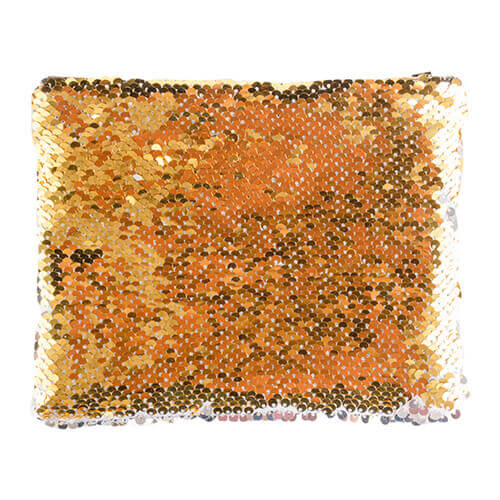 Kosmetyczka 20,5 x 16 cm z złotymi cekinami do sublimacji