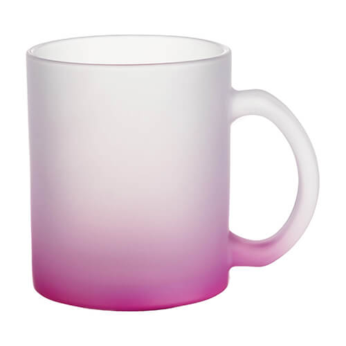 Kubek szklany szroniony 330 ml do sublimacji - fioletowy gradient