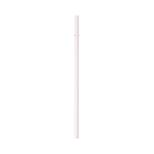 Prosta, gładka szklana słomka 23 cm - różowa