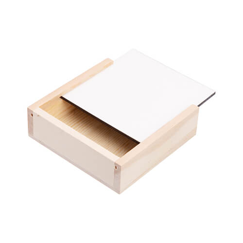 Pudełko drewniane 11 x 11 x 3,5 cm do sublimacji