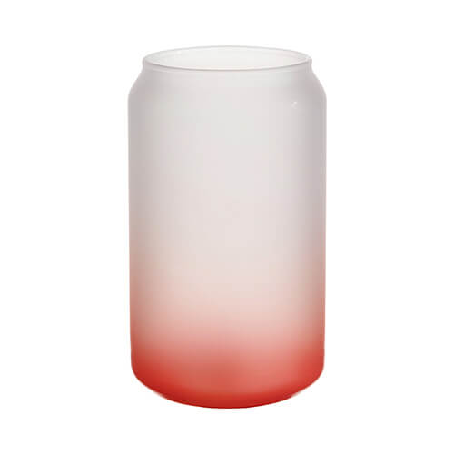 Szklanka 400 ml szroniona do sublimacji - czerwony gradient