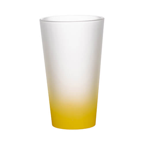 Szklanka 450 ml szroniona do sublimacji - żółty gradient