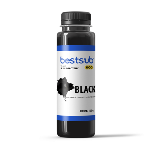 Tusz sublimacyjny BestSub Eco - Black 100 ml 