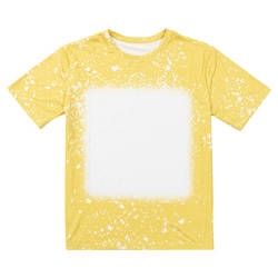 Tricou de bumbac-ca decolorat Starry Yellow pentru sublimare