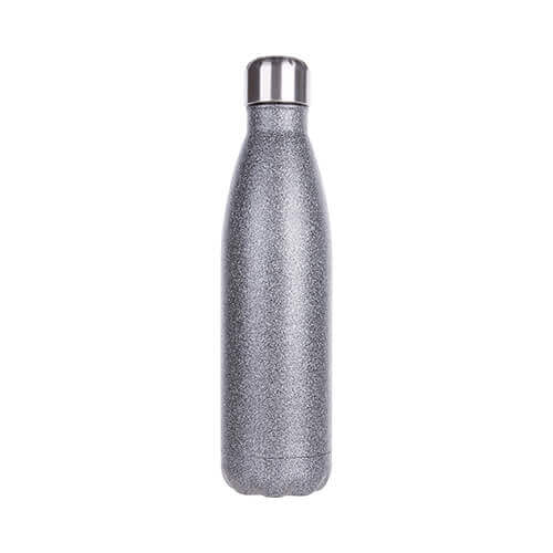 Bidon - sticlă de băutură 500 ml pentru sublimare - glitter grey