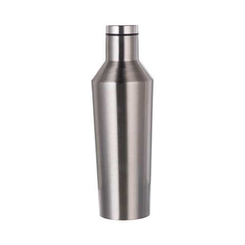 Sticlă de vin din metal 500 ml pentru sublimare - argintiu