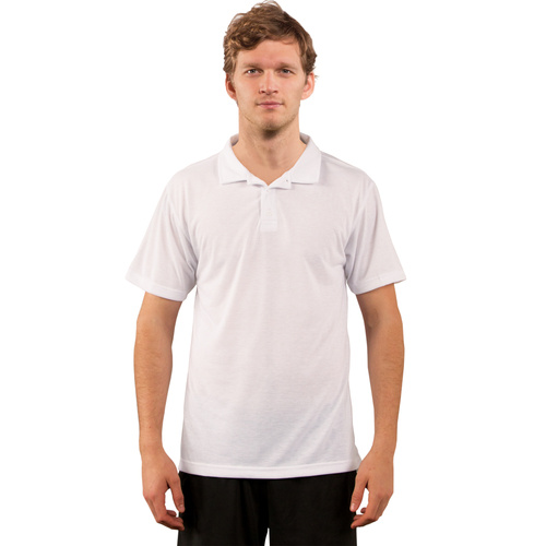Tricou Polo Basic pentru sublimare - alb