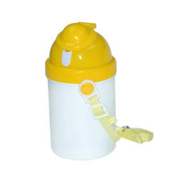 Botella de agua para niños Sublimación amarilla Transferencia térmica