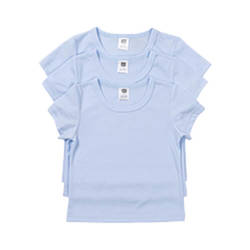 Camiseta infantil de manga corta para sublimación - azul