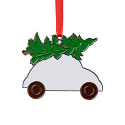 Colgante de metal para árbol de Navidad para sublimación - coche