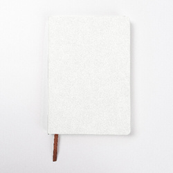 Cuaderno A5 con funda de piel para sublimación - Blanco