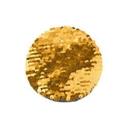 Lentejuelas bicolores para impresión por sublimación y aplicaciones textiles - círculo dorado Ø 10