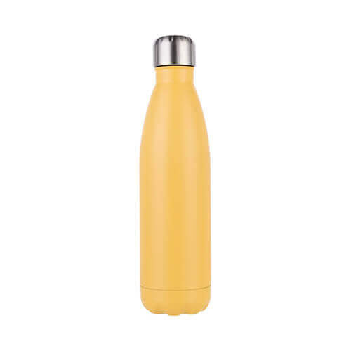 Botella de agua - botella de 500 ml para impresión por sublimación - alfombra amarilla