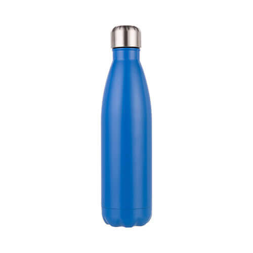 Botella de agua - botella de 500 ml para impresión por sublimación - azul mat