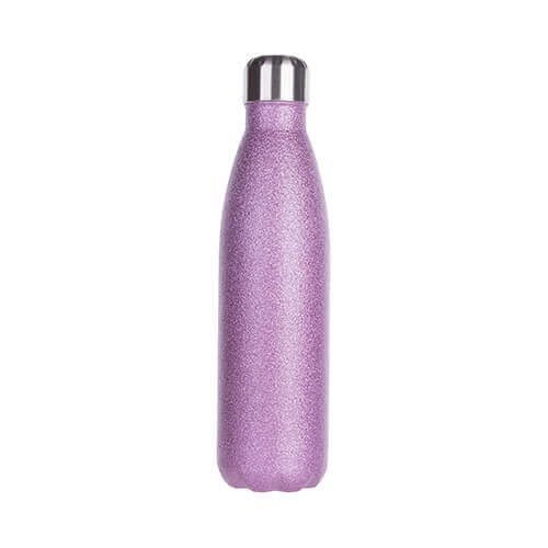 Botella de agua - botella de 500 ml para impresión por sublimación - purpurina violeta