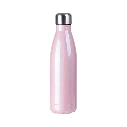 Botella de agua - botella de 500 ml para impresión por sublimación - rosa iridiscente