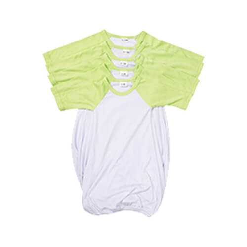 Camiseta de dormir de manga larga para sublimación - mangas verdes