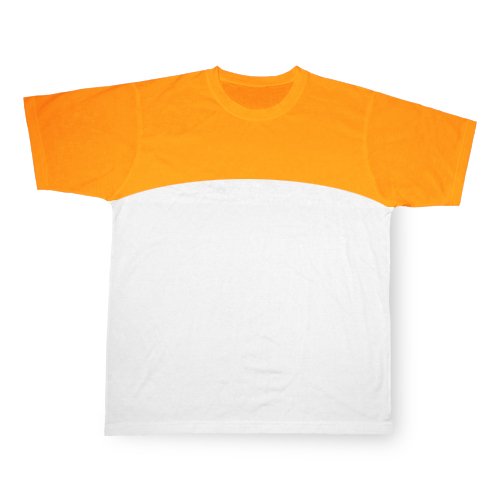 Camiseta deportiva naranja con tacto de algodón, sublimación, transferencia térmica