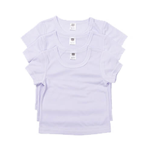 Camiseta infantil de manga corta para sublimación - blanca