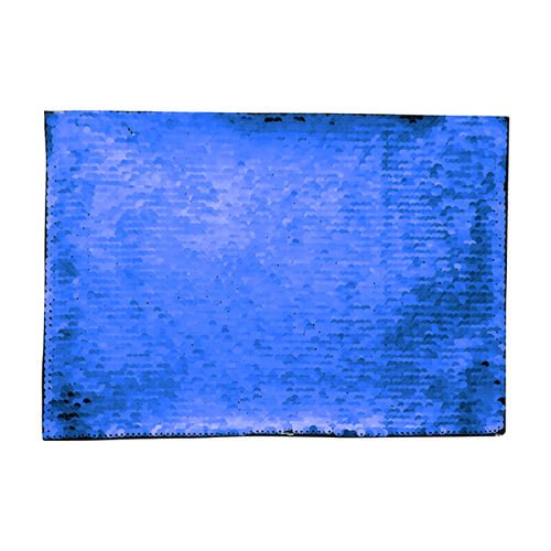 Lentejuelas bicolores para impresión por sublimación y aplicaciones textiles - rectangular azul