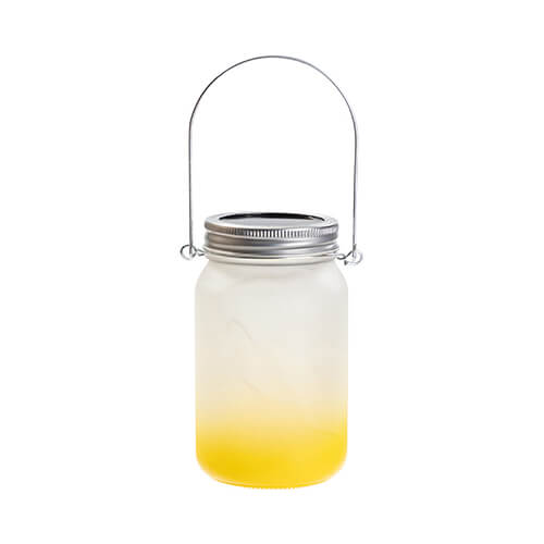 Linterna de 450 ml con mango de metal - degradado amarillo