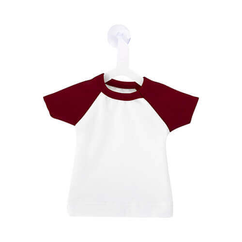 Mini camiseta con percha para impresión por sublimación - rojo