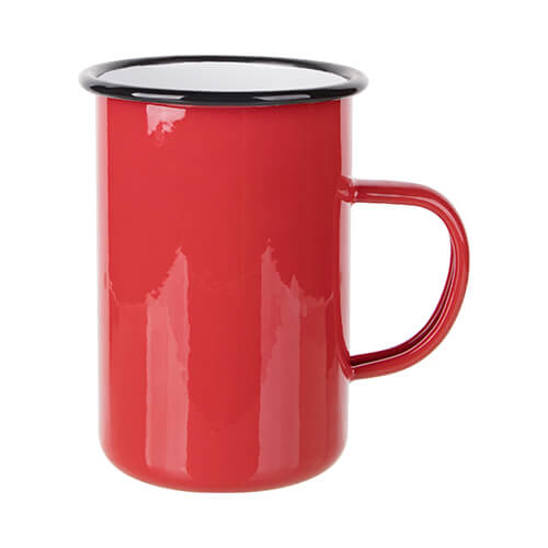 Taza metálica 450 ml para termotransferencia - rojo