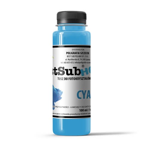 Tinta para fotocristales Best Sub HQ - Cyan 100 ml