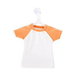 Mini T-shirt för sublimering med hängare - orange