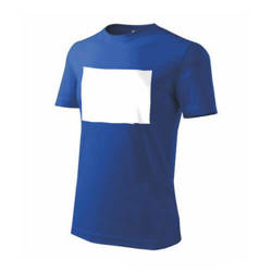 PATCHIRT - T-shirt i bomull för sublimeringstryck - tryckfält horisontellt - blåklint