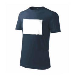 PATCHIRT - T-shirt i bomull för sublimeringstryck - tryckfält horisontellt - marinblått